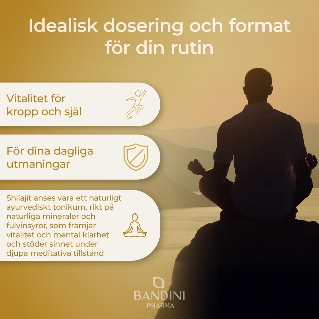 Thumbnail 1 de BANDINI Shilajit 120 veganska kapslar med 500 mg per kapsel