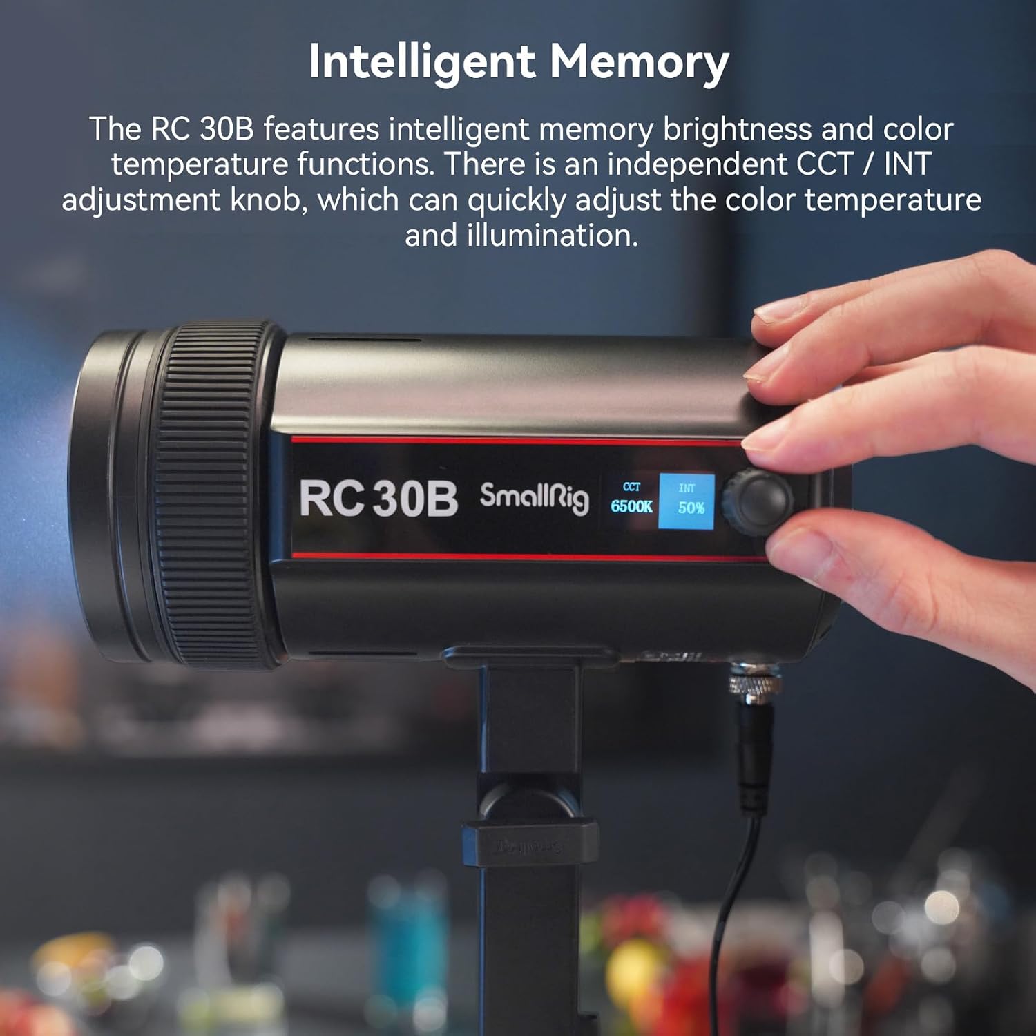 Detalle de SMALLRIG RC 30B COB-videolamp, 30 W bi-color, 15°–60°