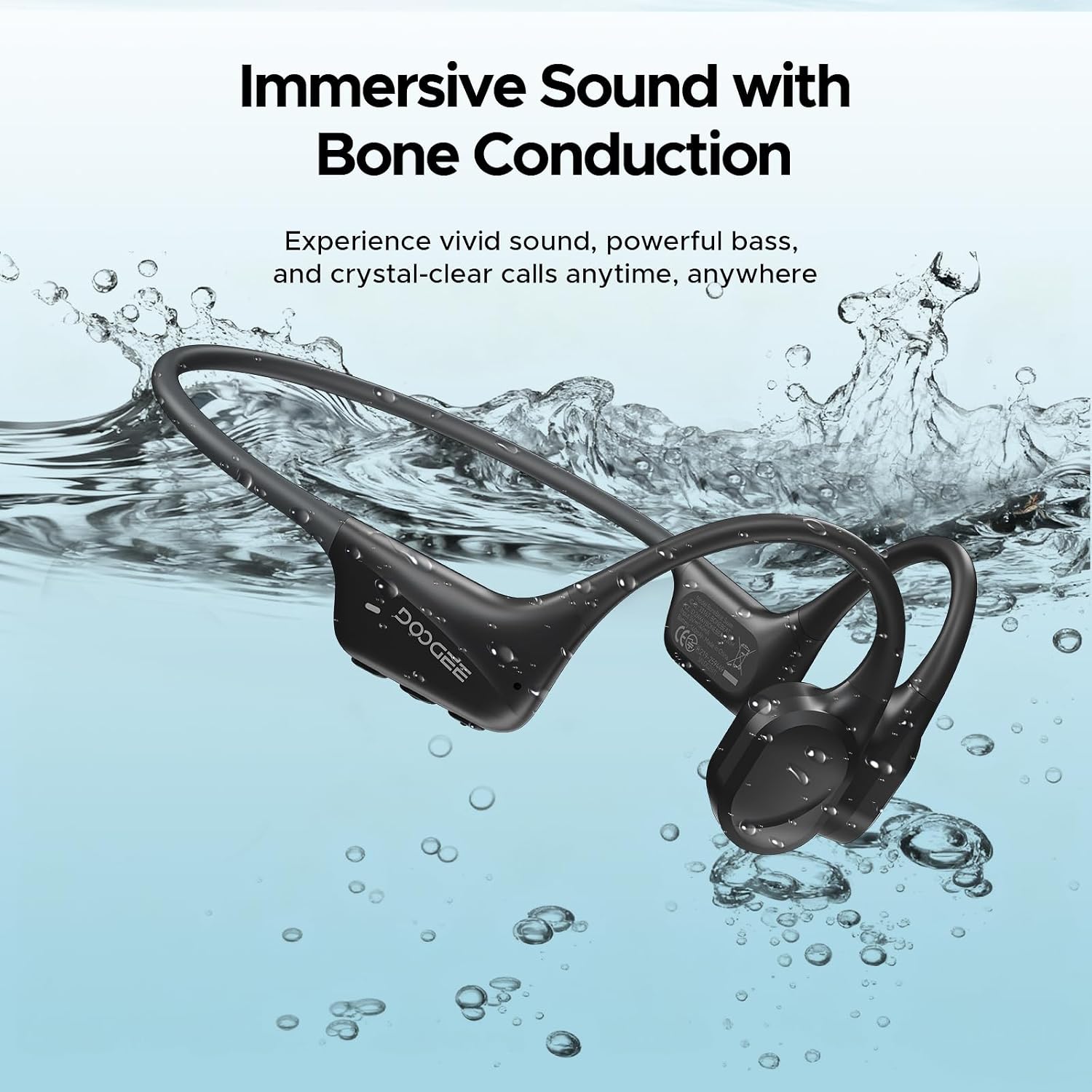 Thumbnail 2 de Luzglo Bone Conduction Headphones IP68: Waterproof Open-Ear Earbuds with 32GB MP3
