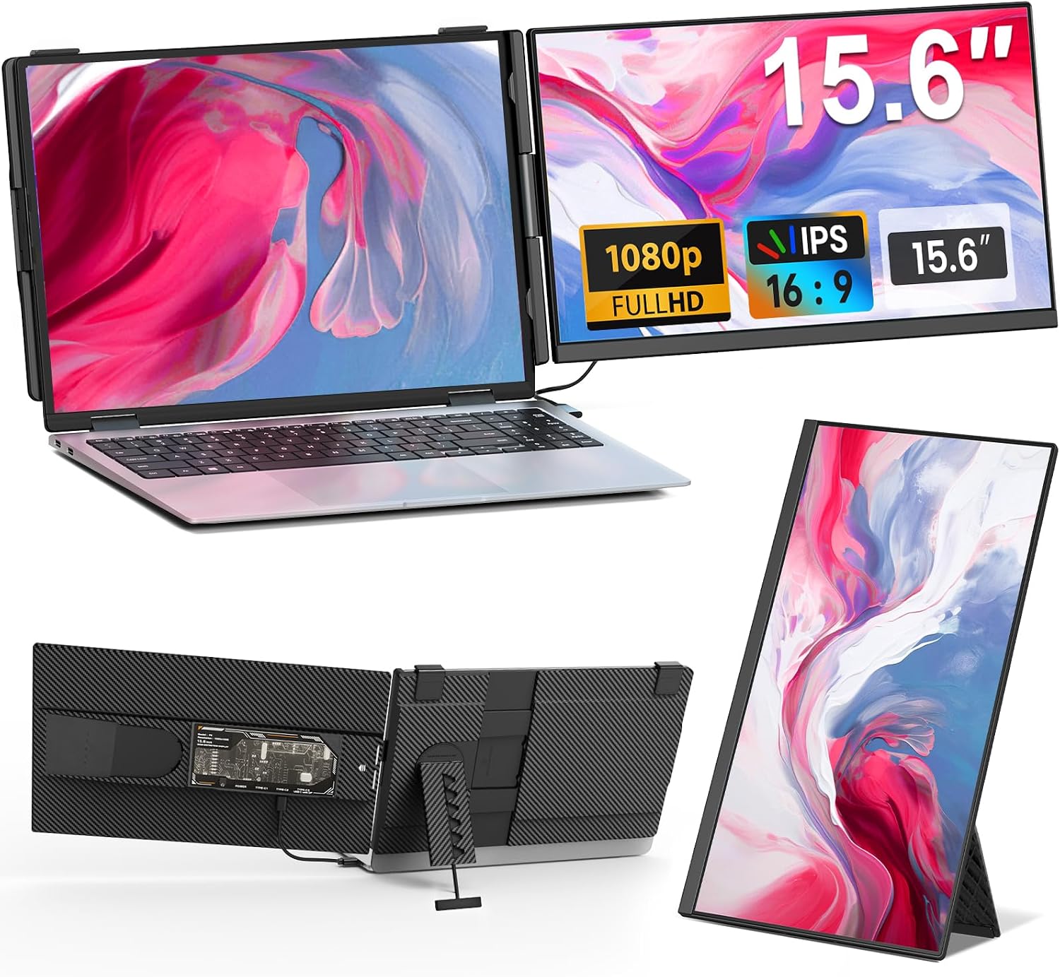 Detalle de Cevaton Laptop Screen Extender 15.6" Portable Monitor