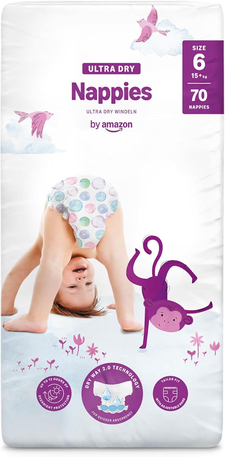 Thumbnail 6 de By Amazon Ultra Dry Nappies Size 5 (10-16 kg) – 152 nappies (2 x 76)