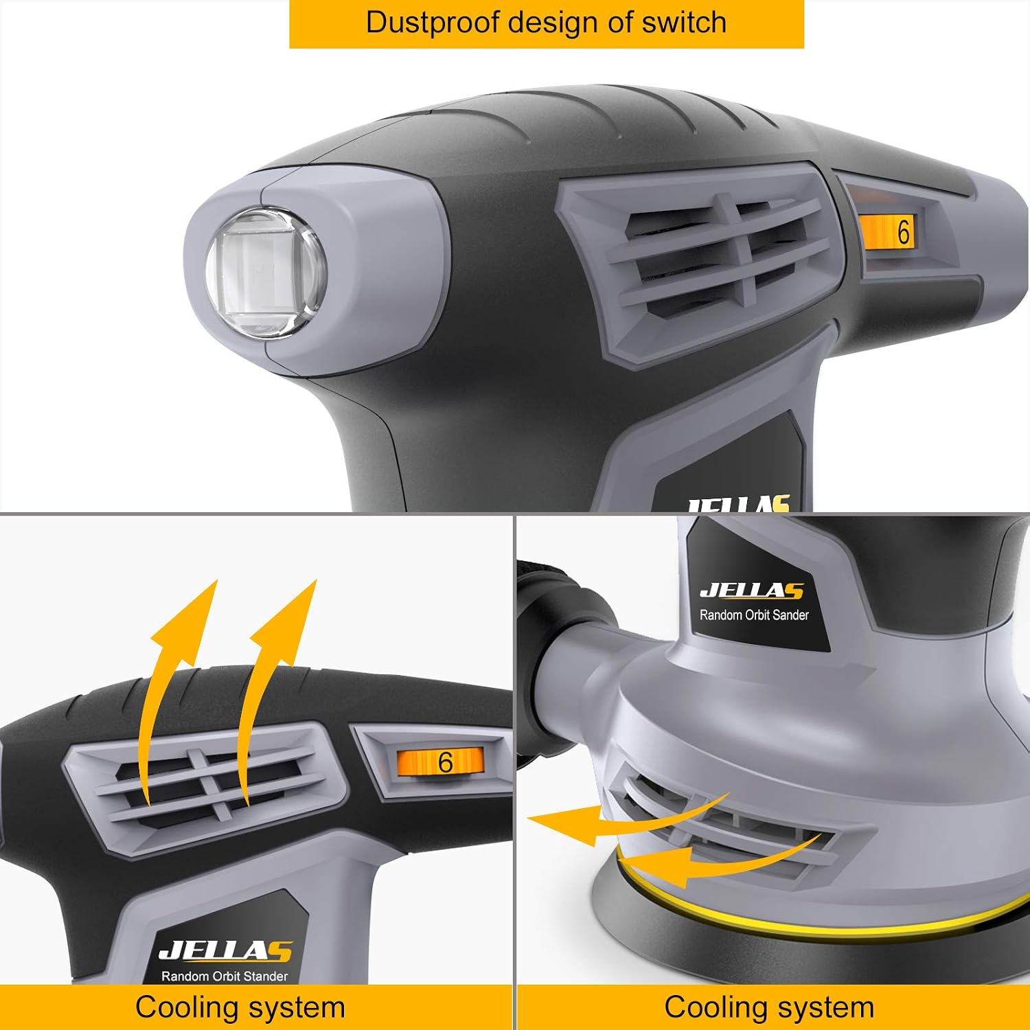 Thumbnail 4 de Jellas Orbital Sander 125mm 13000RPM