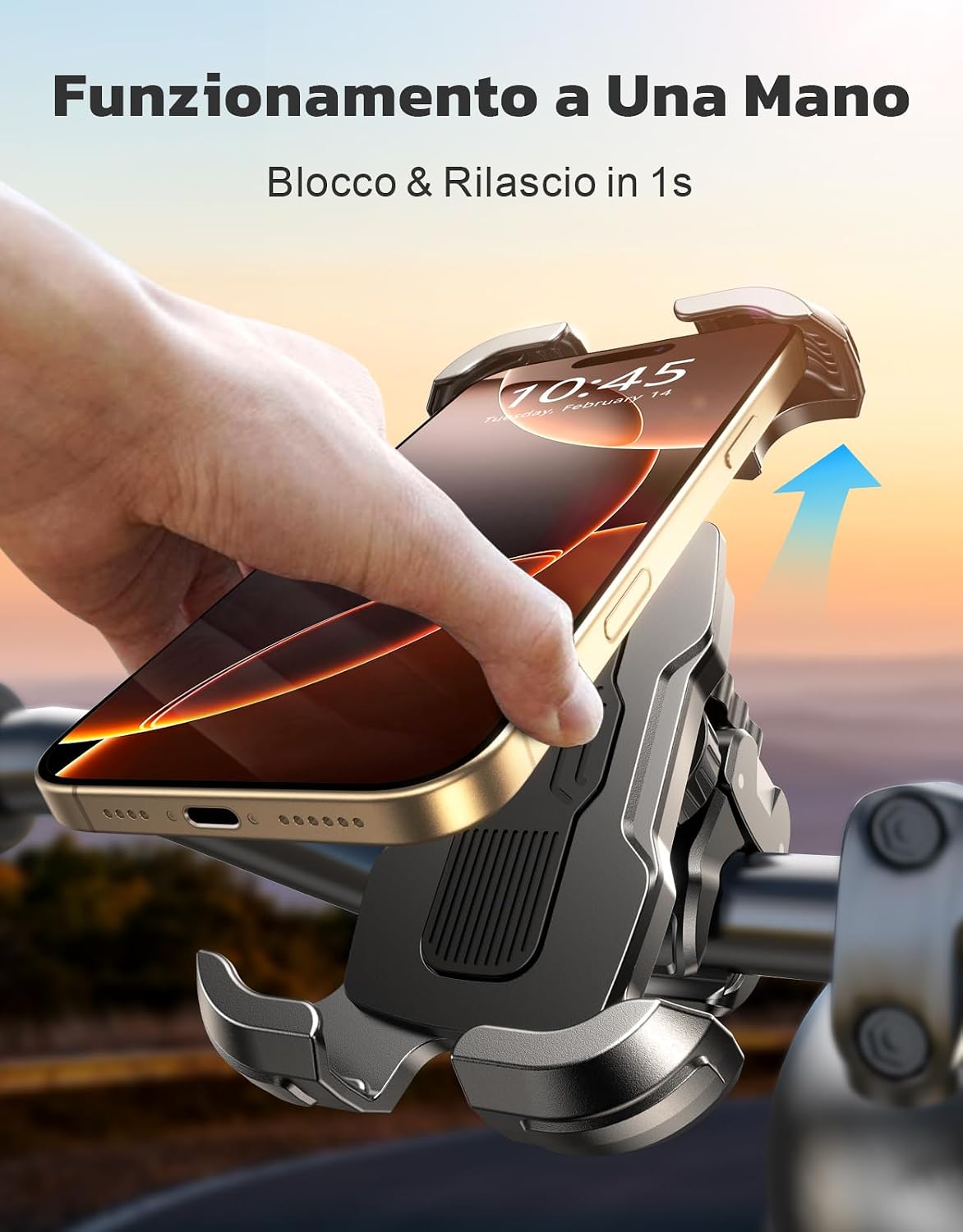 Thumbnail 1 de Rolgno Porta Cellulare Moto: supporto manubrio ultra stabile con rotazione 360°