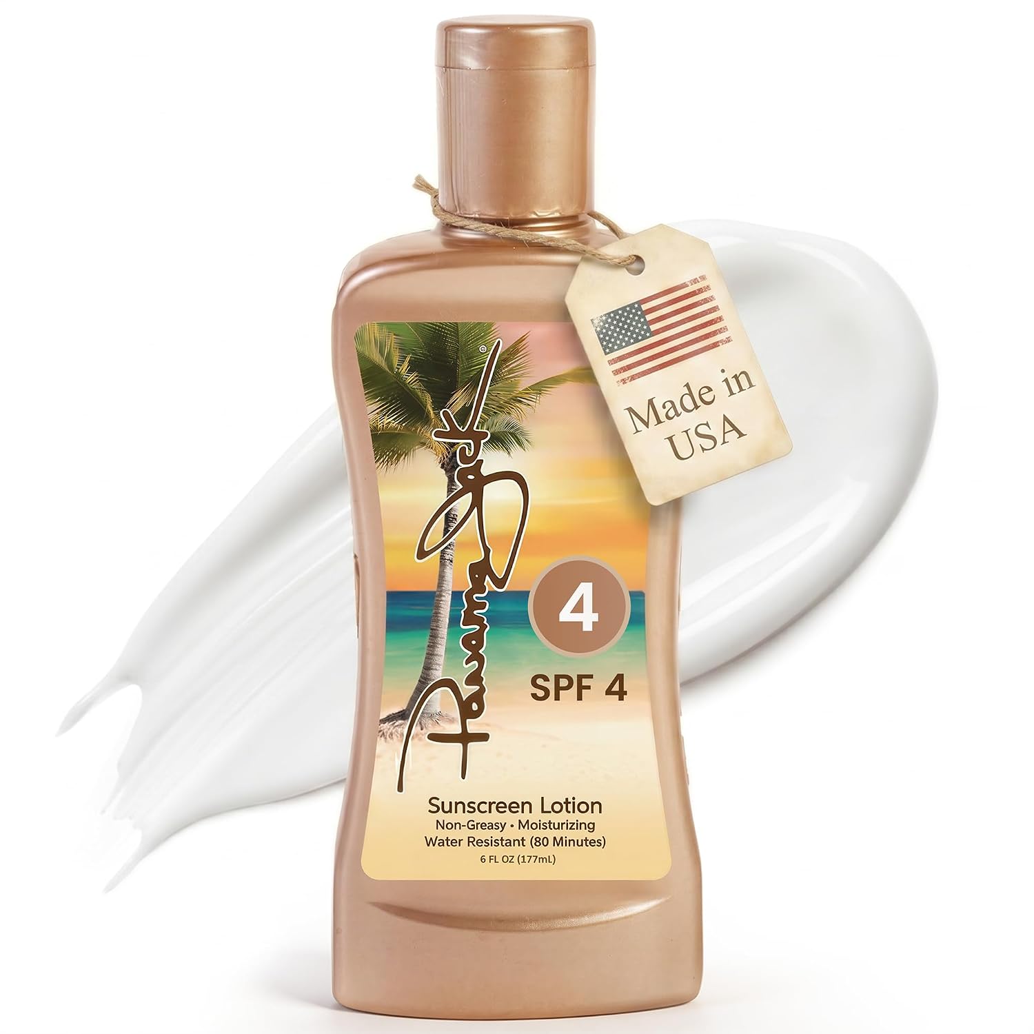 Detalle de Panama Jack Sunscreen Tanning Lotion SPF 4 (PABA & Paraben Free) — 6 fl oz