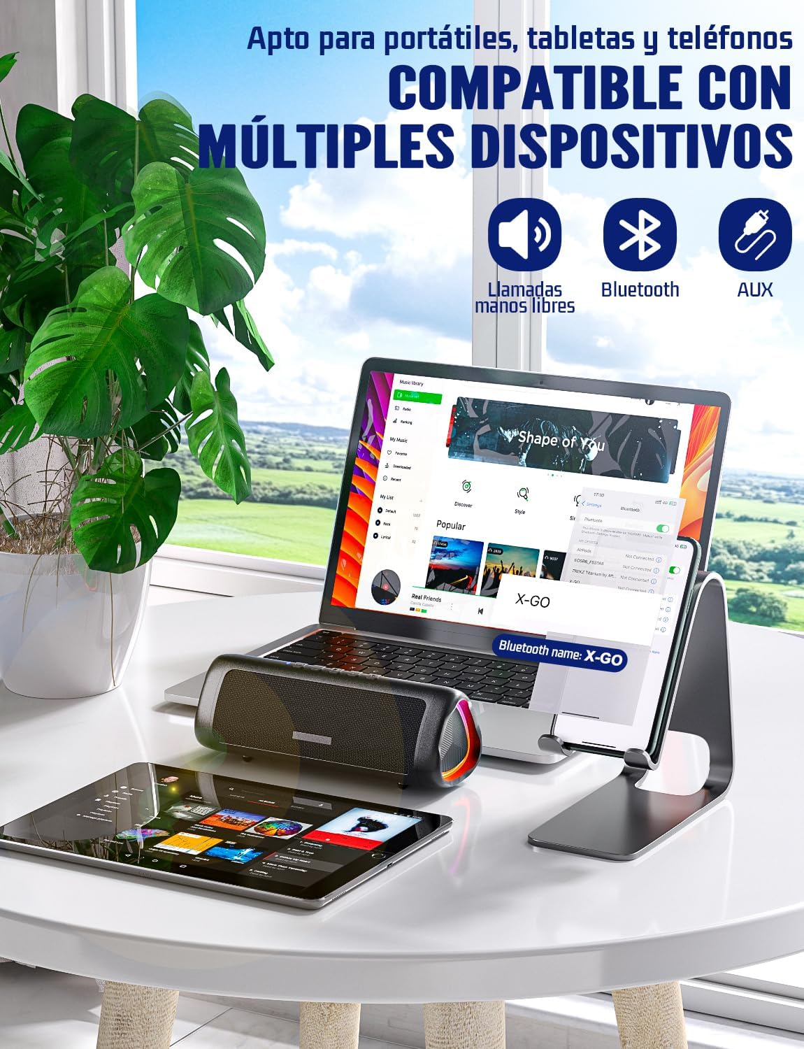 Detalle 2 de UOHHBOE Altavoz Bluetooth 30W