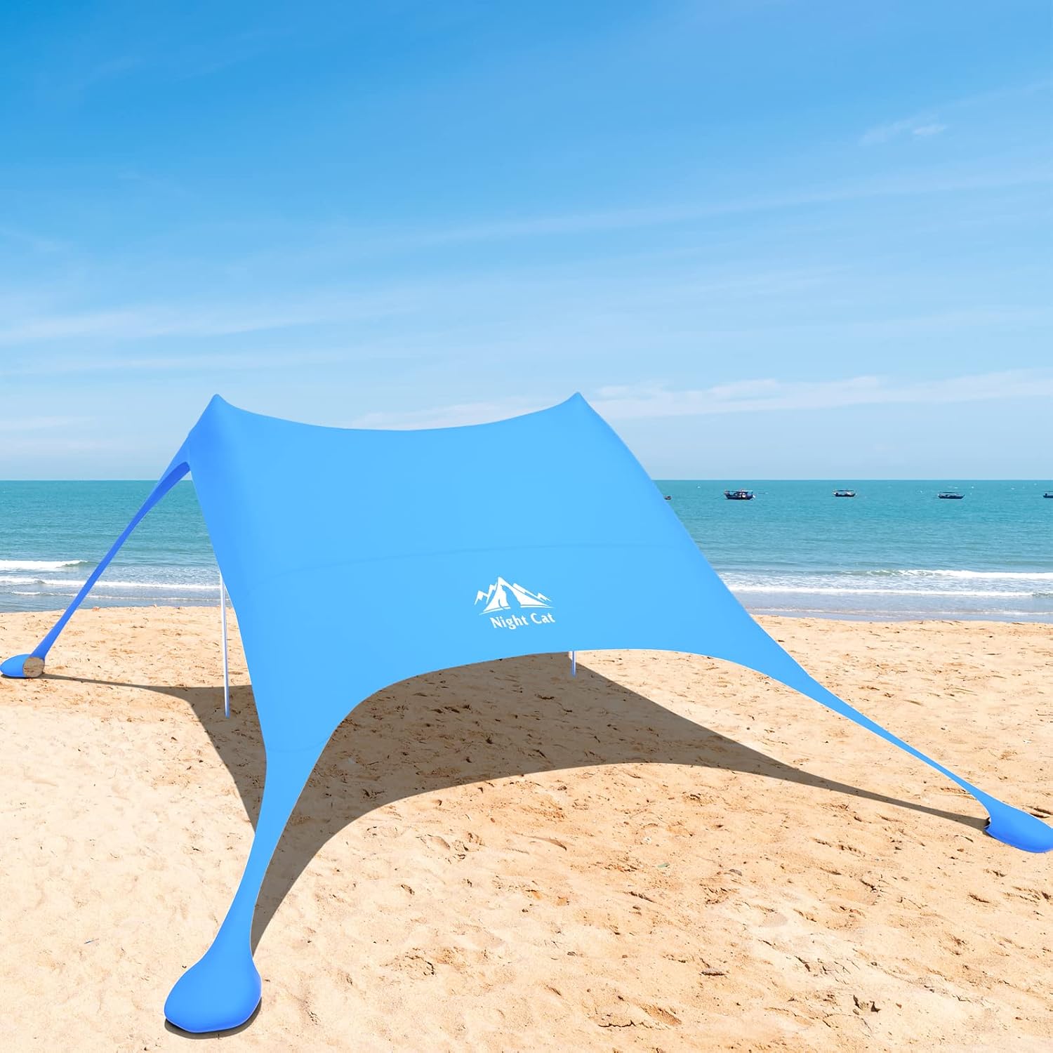 Thumbnail 6 de Night Cat Tenda da Spiaggia Baldacchino Parasole UPF 50+ con pali in alluminio
