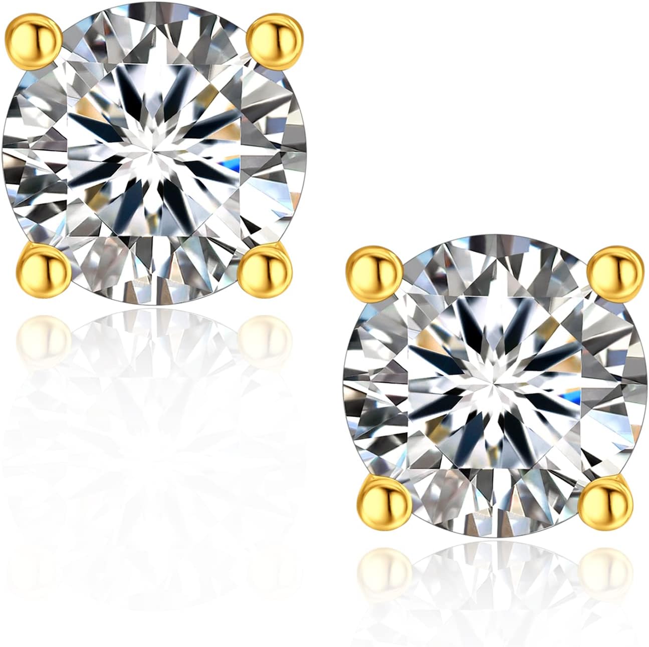 Detalle de MomentWish Orecchini Moissanite 5mm