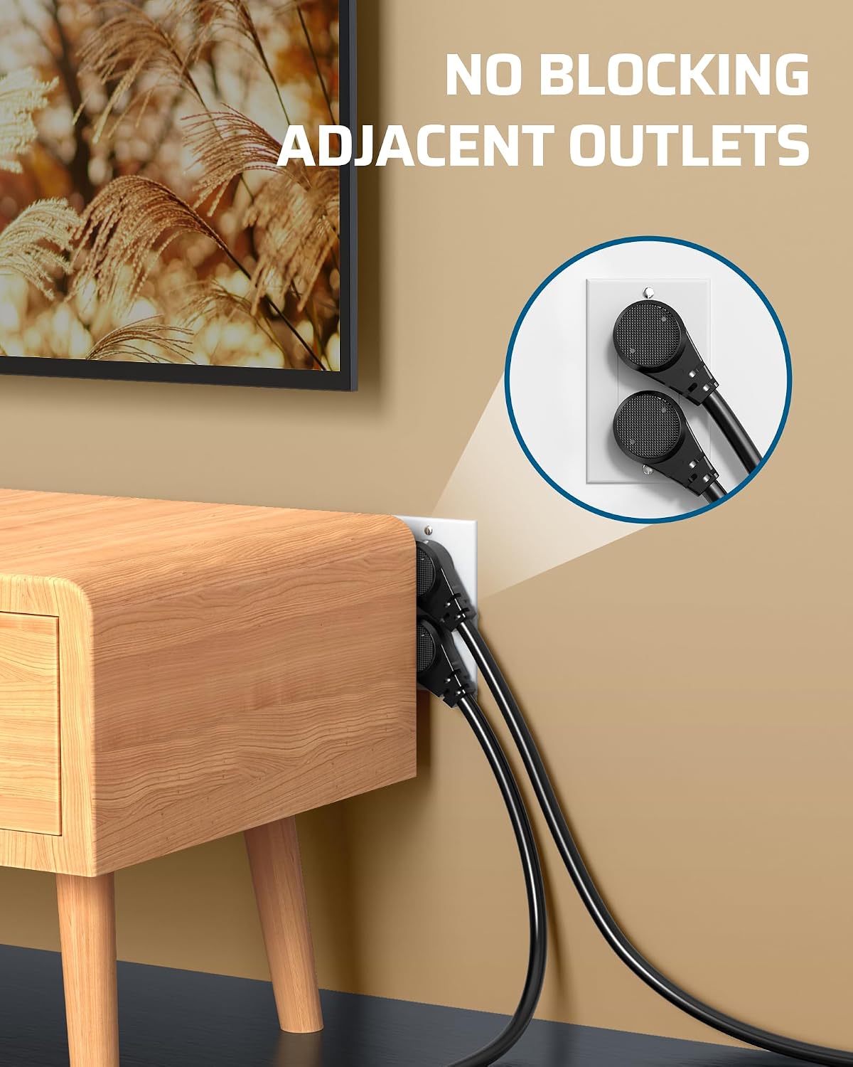 Detalle 2 de DEWENWILS Indoor Extension Cord 1 ft