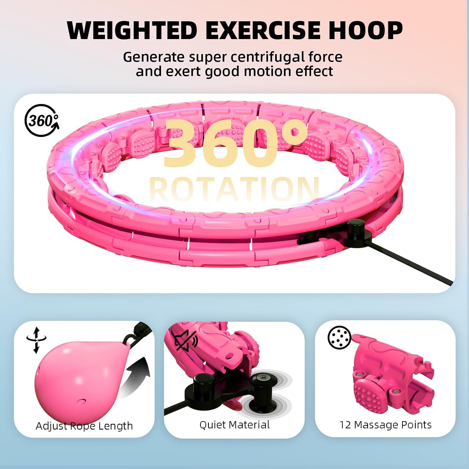 Detalle 2 de Argvsde Weighted Hula Hoop 28 knots 🏋️♀
