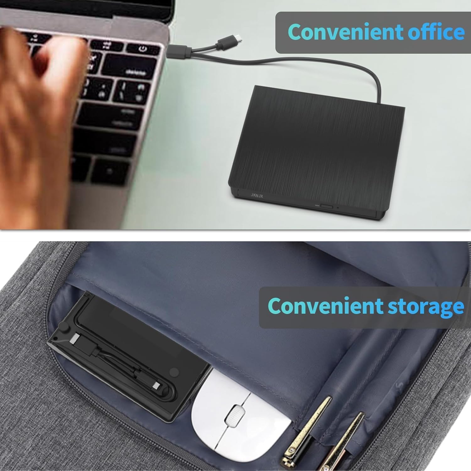 Thumbnail 6 de External USB 3.0 & Type-C CD/DVD Drive (CD-R/RW & DVD±RW) for Windows, macOS, and Linux