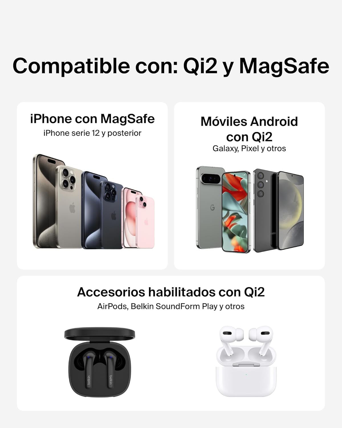 Thumbnail 5 de Belkin Cargador MagSafe 15W BoostCharge Pro