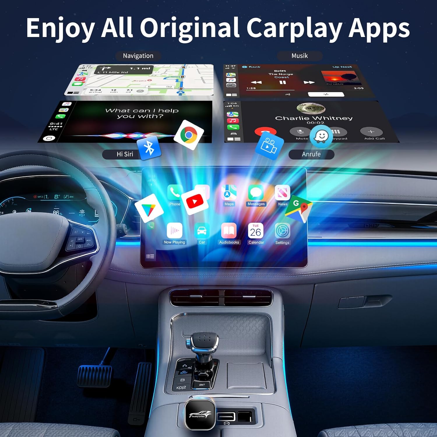 Thumbnail 5 de KOSSFEI CarPlay Adaptador inalámbrico 8s