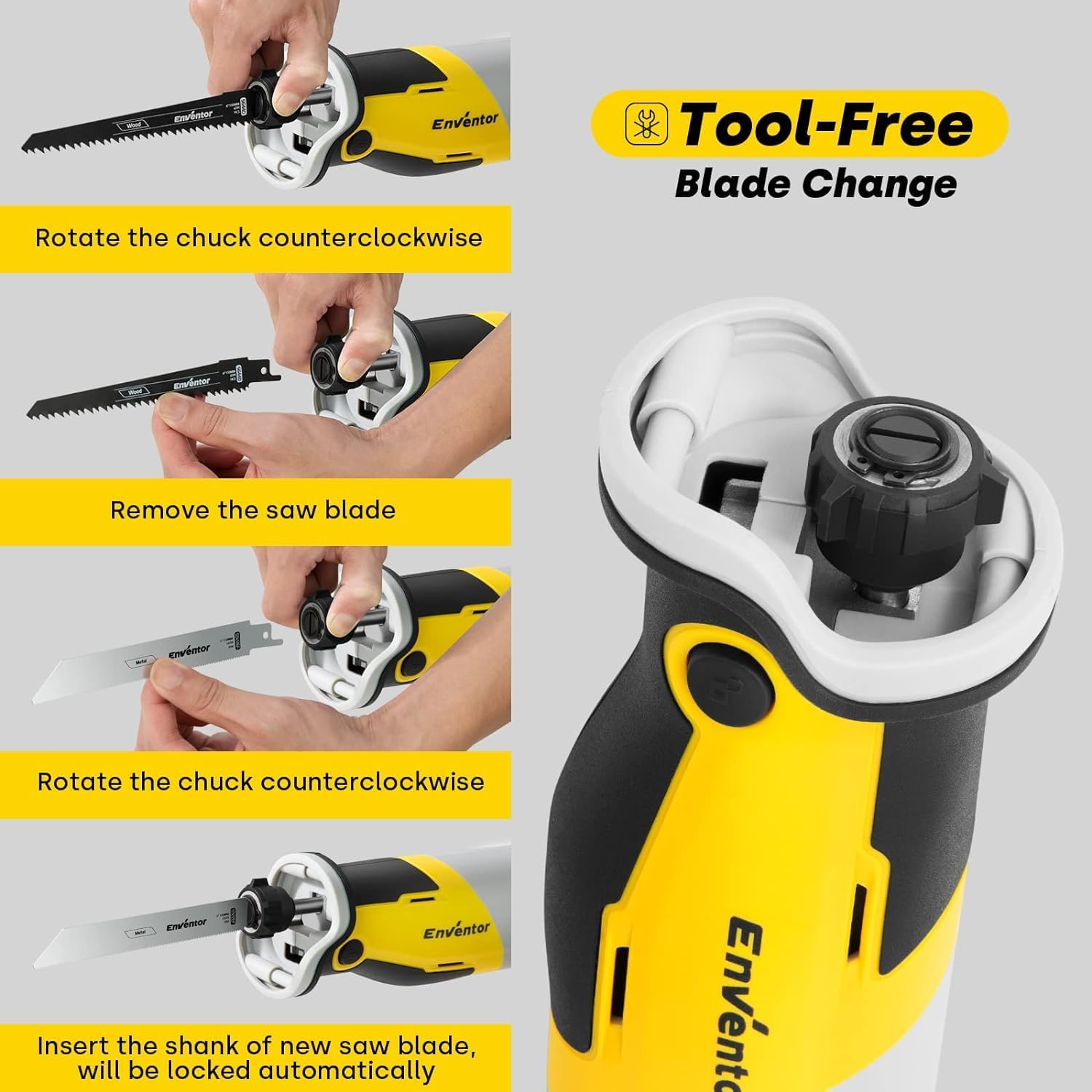 Detalle 2 de Enventor 20V Brushless Sega a gattuccio 115mm
