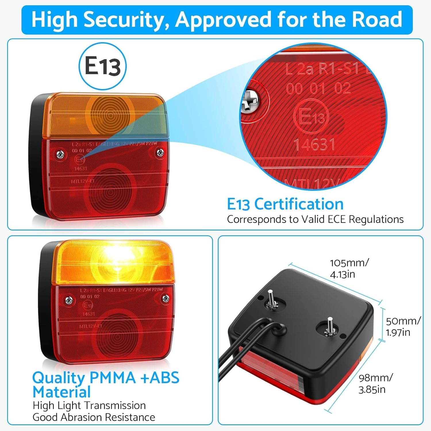 Thumbnail 1 de eSynic Trailer Light Set Professional 2pcs 12V with 7.5 m cable (E-Mark)