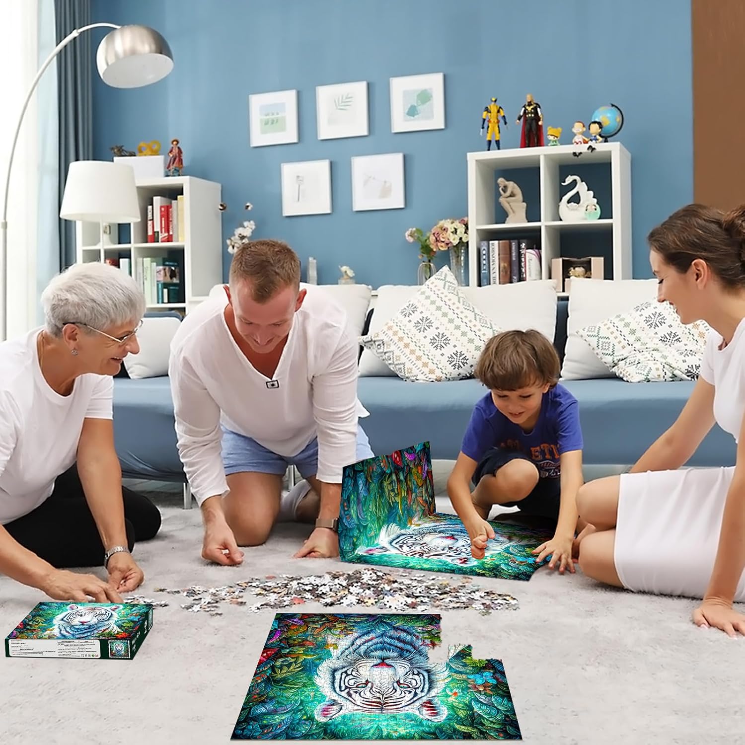 Thumbnail 4 de HUADADA Jigsaw Puzzle 1024-piece White Tiger đź§©