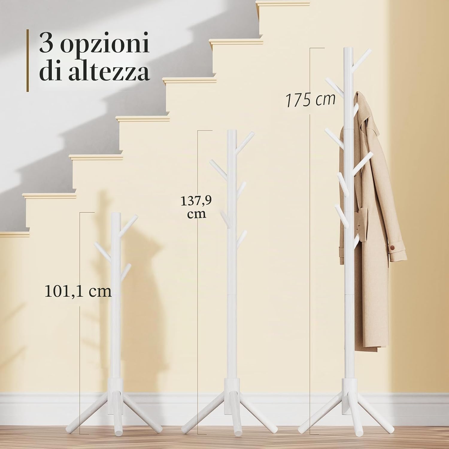 Detalle de Pipishell appendiabiti 3 altezze con 8 ganci
