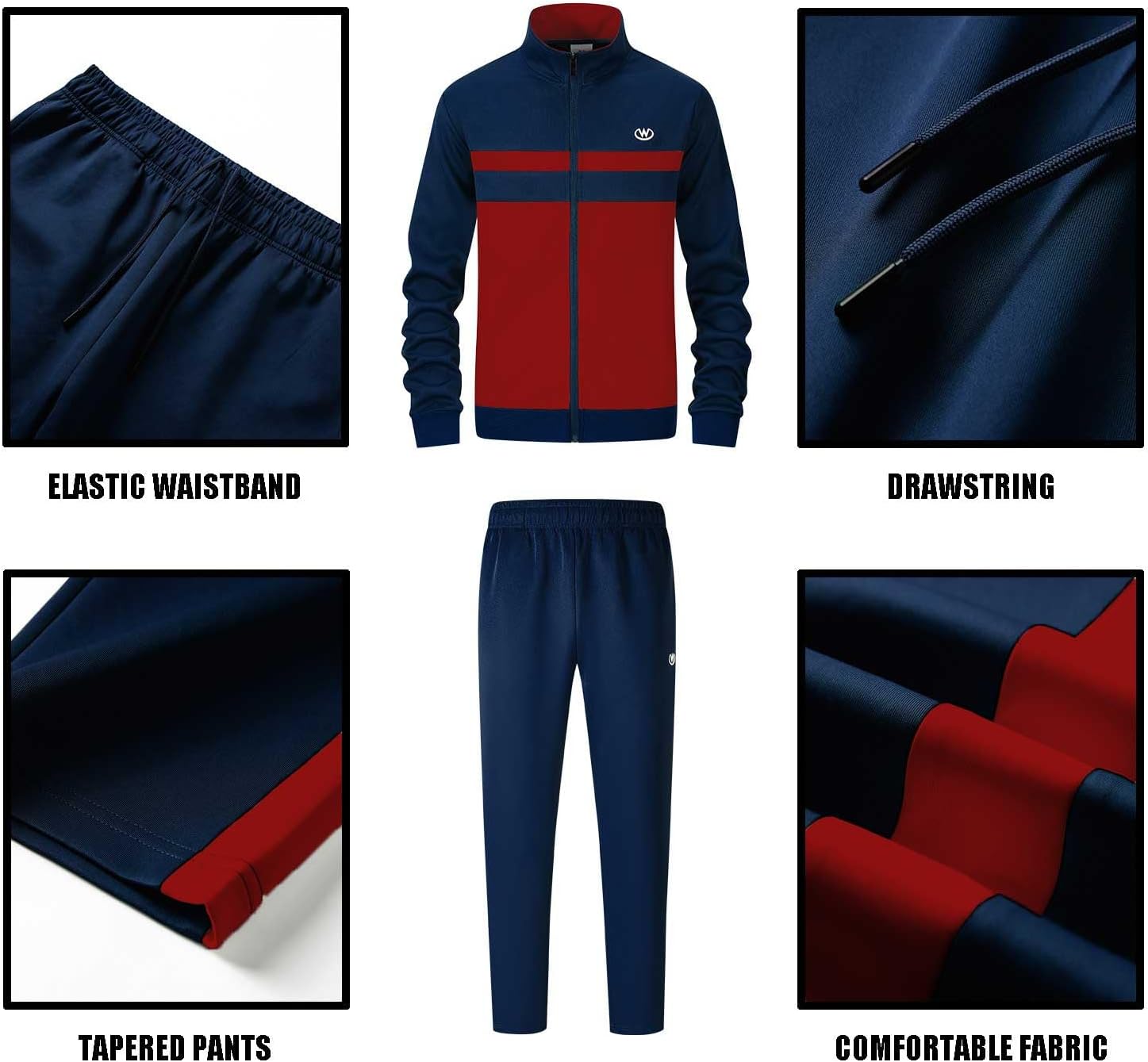 Thumbnail 3 de ANOTWENER Herren Trainingsanzug Set – Lässig langärmlige Jacke & Jogginghose