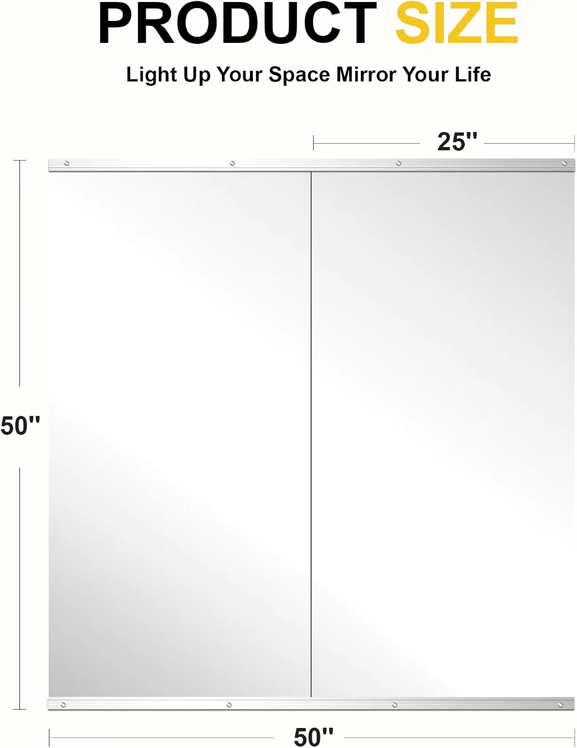 Thumbnail 1 de Home Gym Wall Mirrors, 50 x 25 Inches