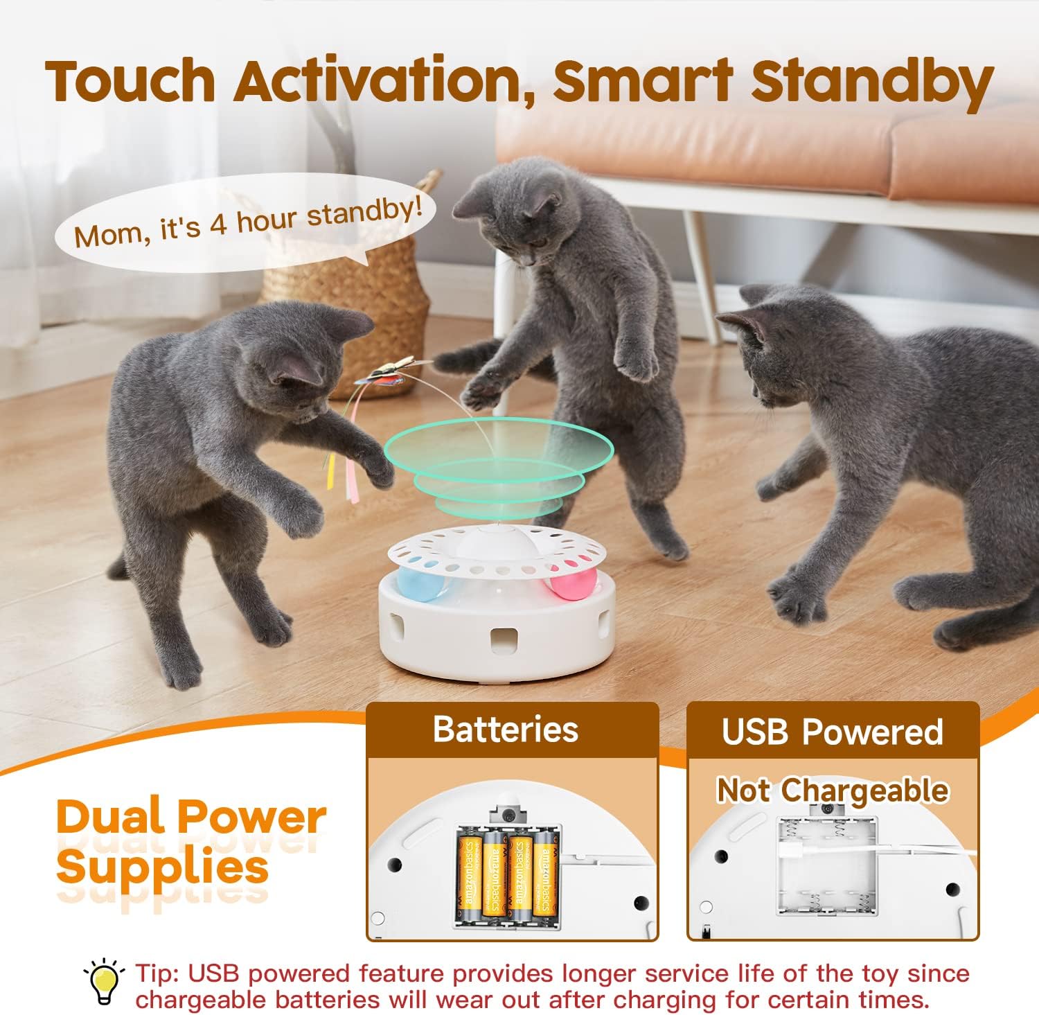 Thumbnail 5 de Potaroma 3in1 Automatic Cat Toy — USB Powered 🐱