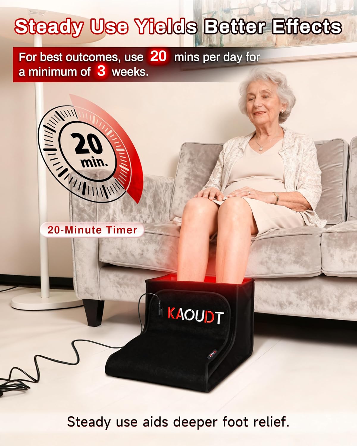 Thumbnail 4 de Kaoudt Medical Grade Red Light Therapy for Feet – Dual-Wavelength 660nm/850nm with Full-Foot Coverage