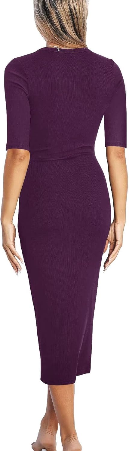 Thumbnail 2 de LACOZY Women's Summer Short Sleeve Dress – Fitted Bodycon Pencil Dress for Weddings and Parties