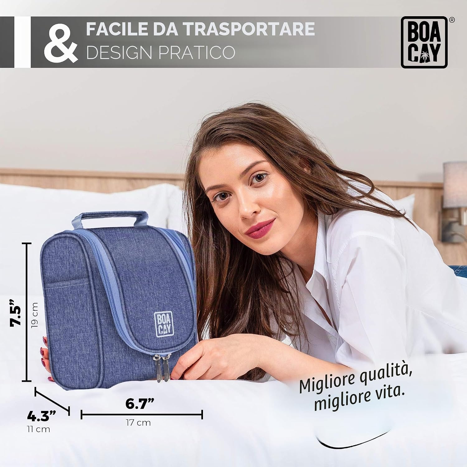 Thumbnail 4 de BOACAY Beauty Case da Viaggio: Borsa da Toilette Appendibile, 21 vani, resistente e impermeabile