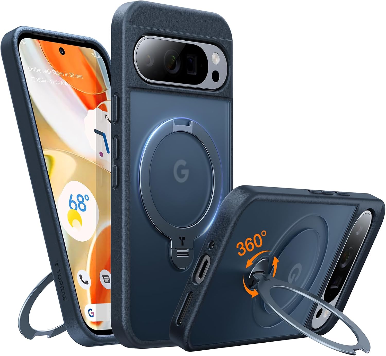 Detalle de TORRAS 360 Spin Magnetic Stand for Google Pixel 9 Pro XL case