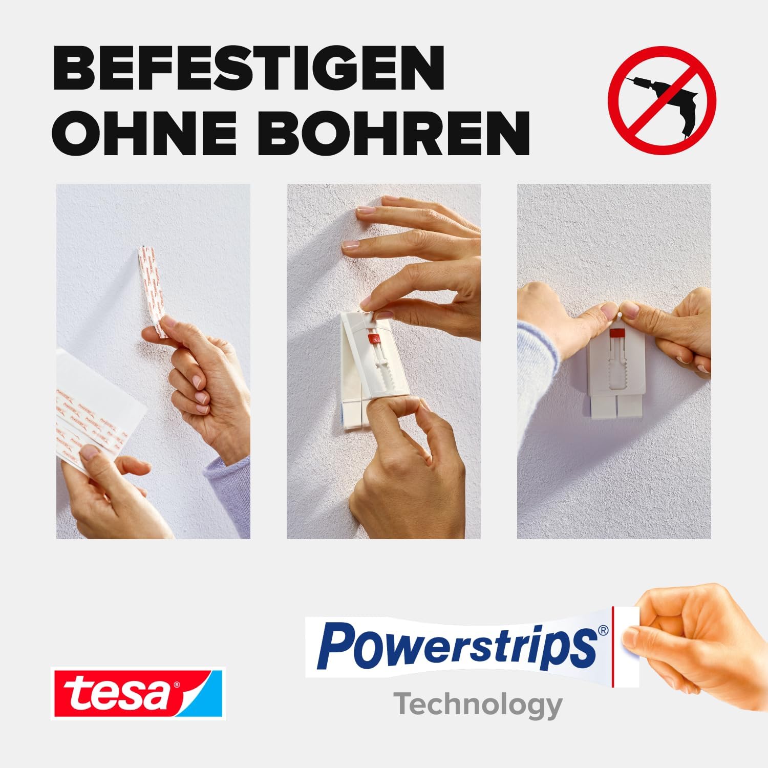 Thumbnail 3 de tesa Verstellbarer Klebenagel für Tapeten und Putz – 3er Pack, 2 kg Halteleistung pro Nagel