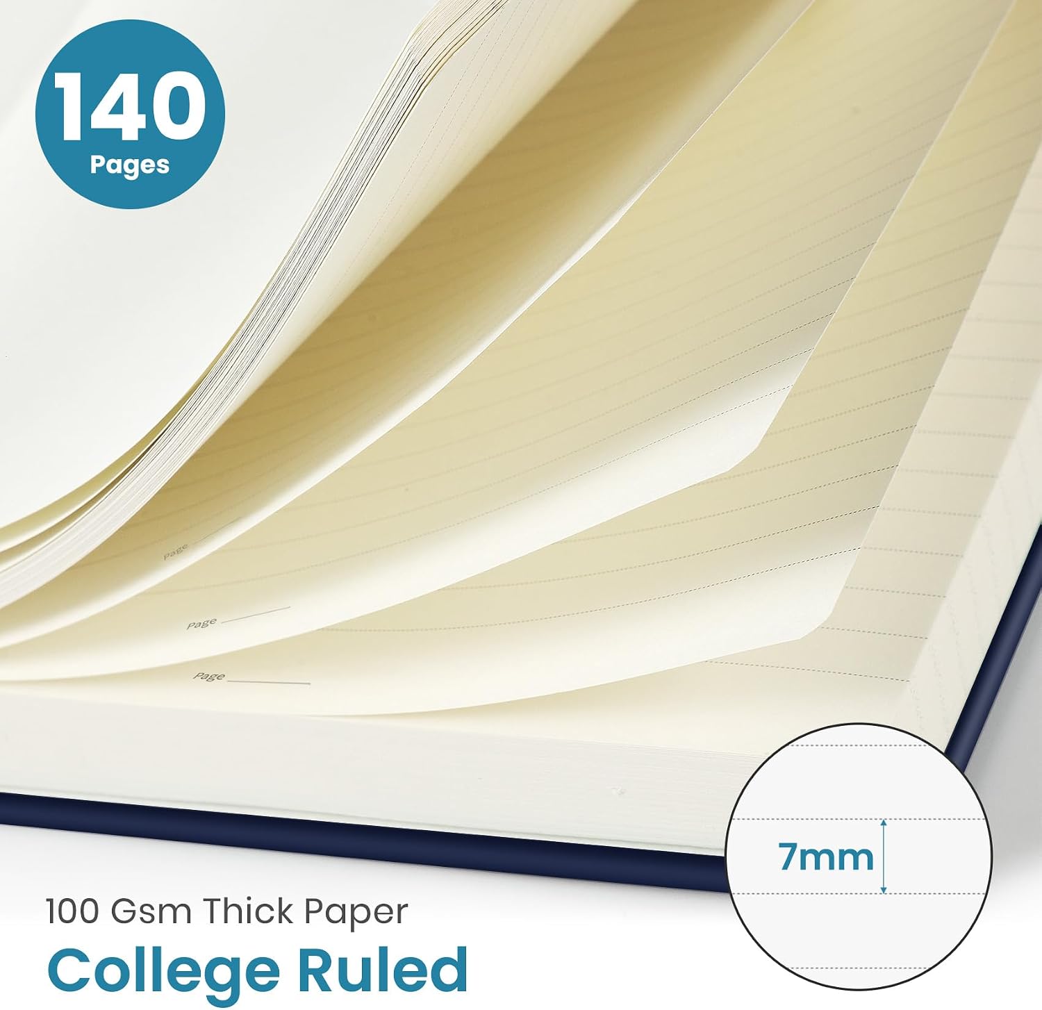 Detalle 2 de Taja Midnight Jungle A5 Spiral Journal, Hardcover, College-Ruled, 140 Pages