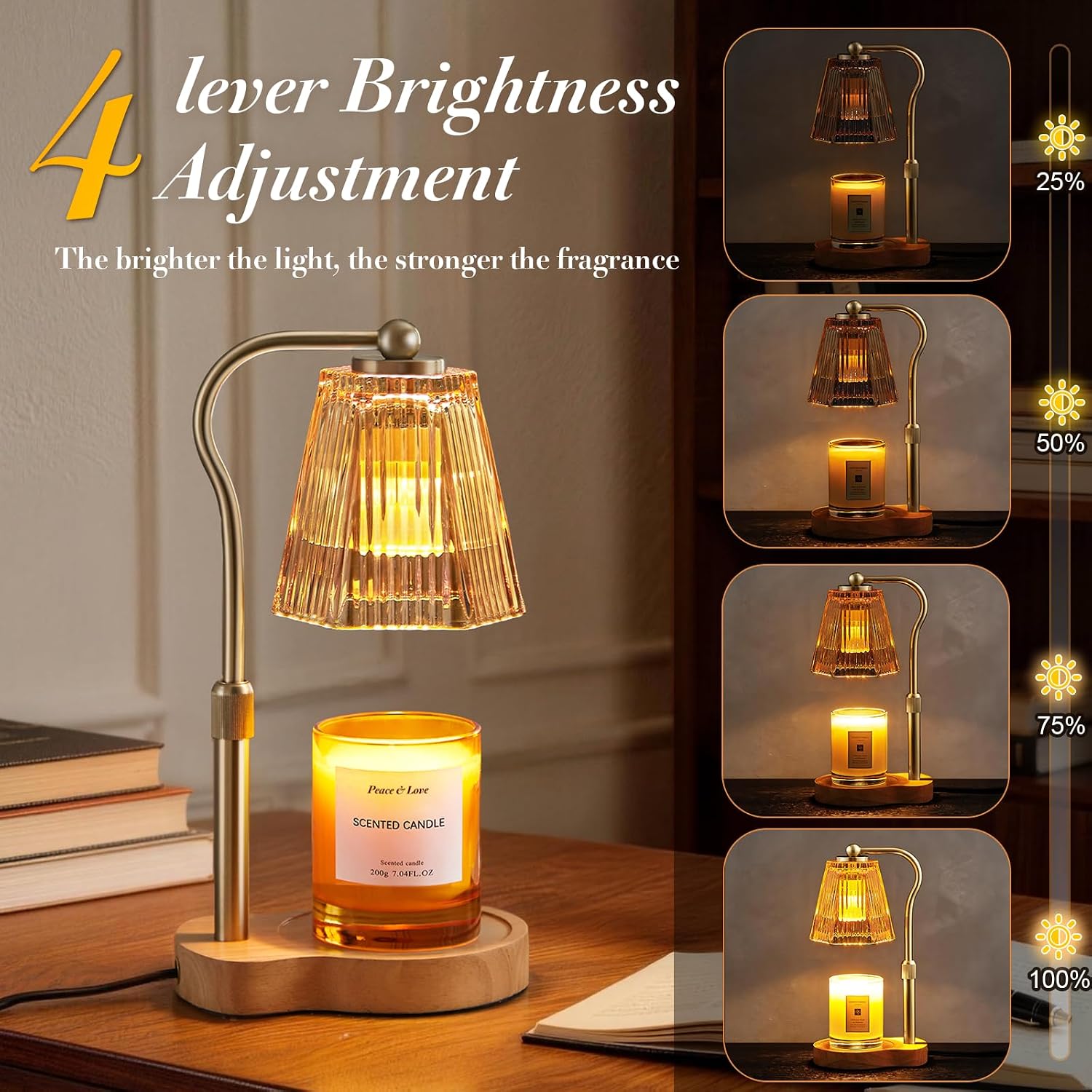 Thumbnail 2 de AODHGR Candle Warmer Lamp, Amber