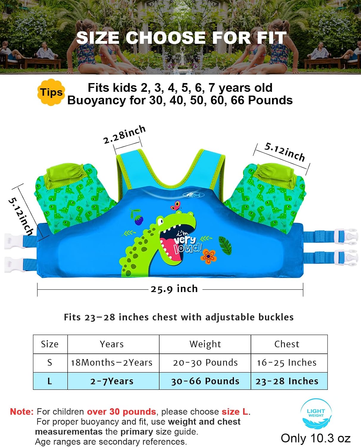 Thumbnail 1 de AEOCOO Puddle Float Jumper for Swimming – Toddler Swim Vest