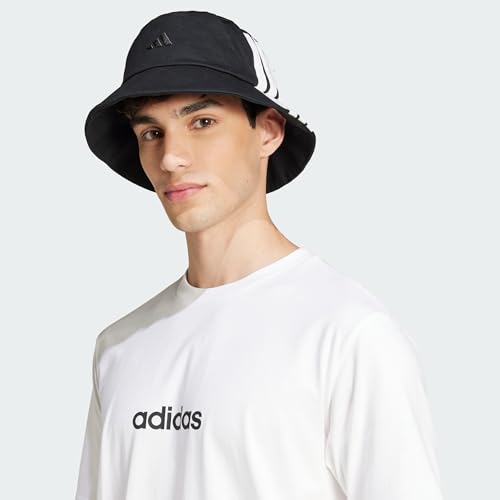 Detalle 2 de Adidas Men's Essentials Linear Single Jersey Shirt, White/Black – XS