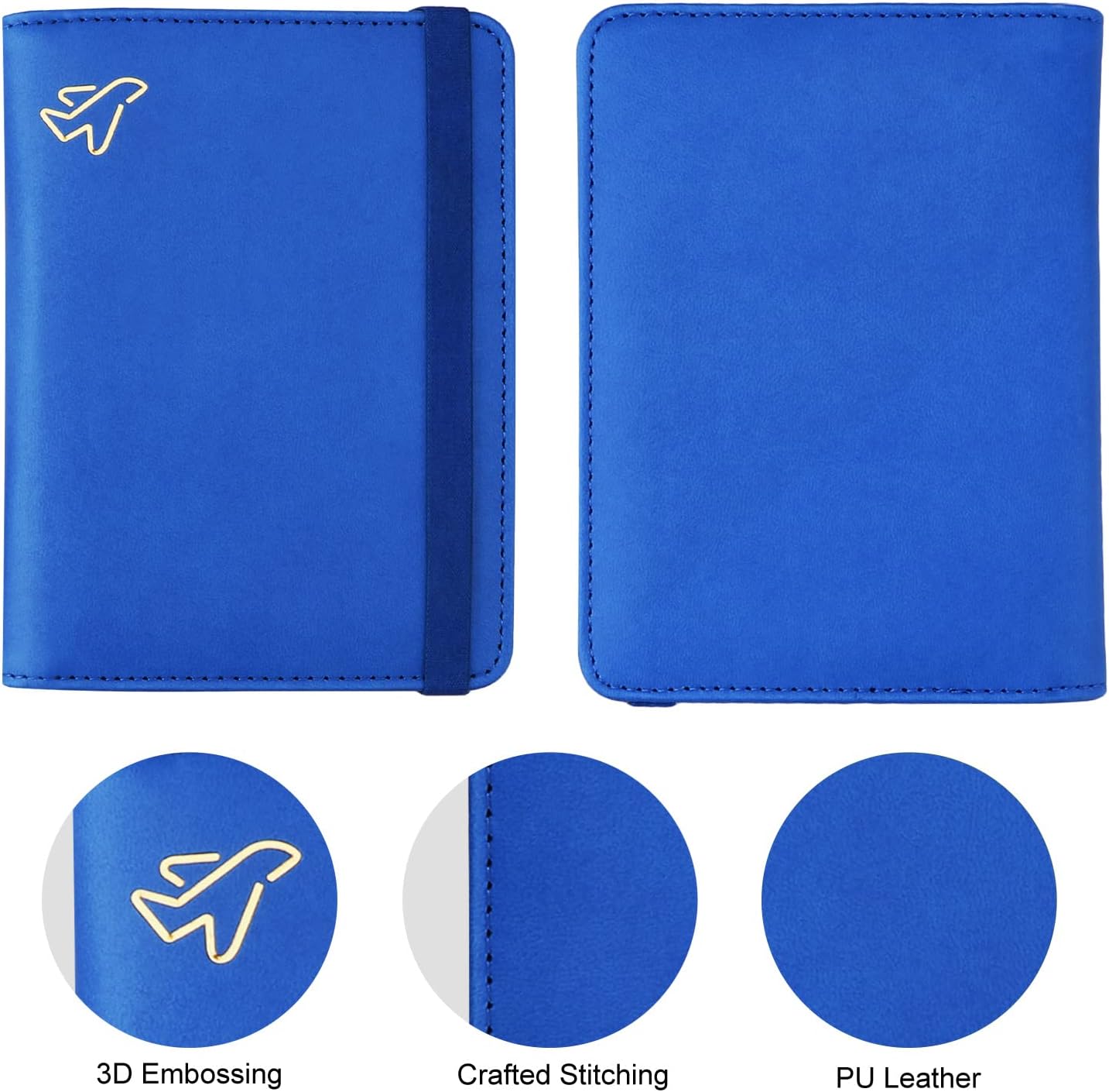 Thumbnail 1 de WALNEW Passport Holder: PU Leather Travel Passport Cover with RFID Shield and Card Slots