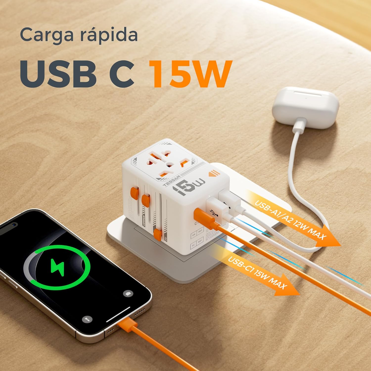 Thumbnail 3 de TESSAN Adaptador Universal viaje 4 en 1