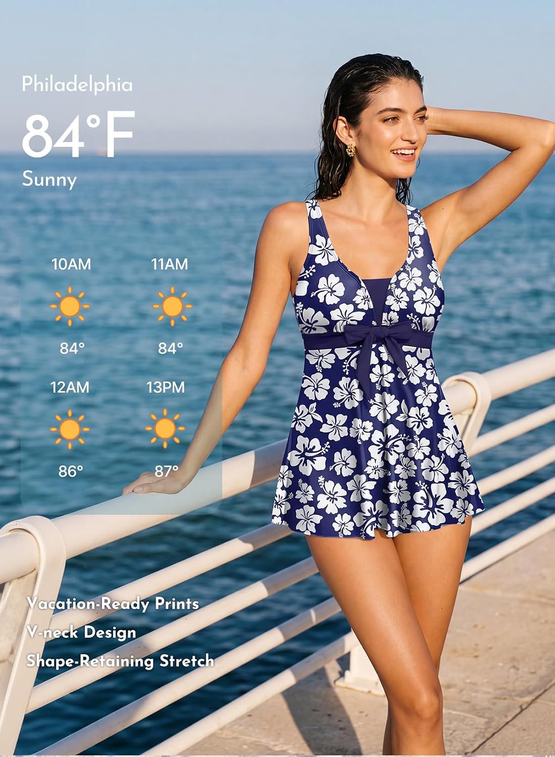 Thumbnail 5 de Aleumdr Tankini Two-Piece with Tummy Control