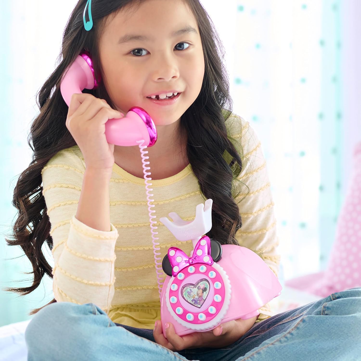 Thumbnail 1 de Just Play Telefono Rotante di Minnie Parla con me Disney Junior – luci e suoni per raccontare storie ai bambini dai 3 anni