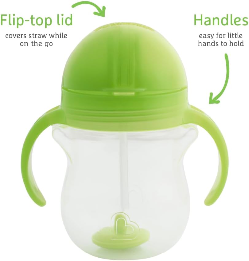 Thumbnail 3 de Munchkin Tip & Sip Weighted Straw Cups (2 Pack) – Blue & Green