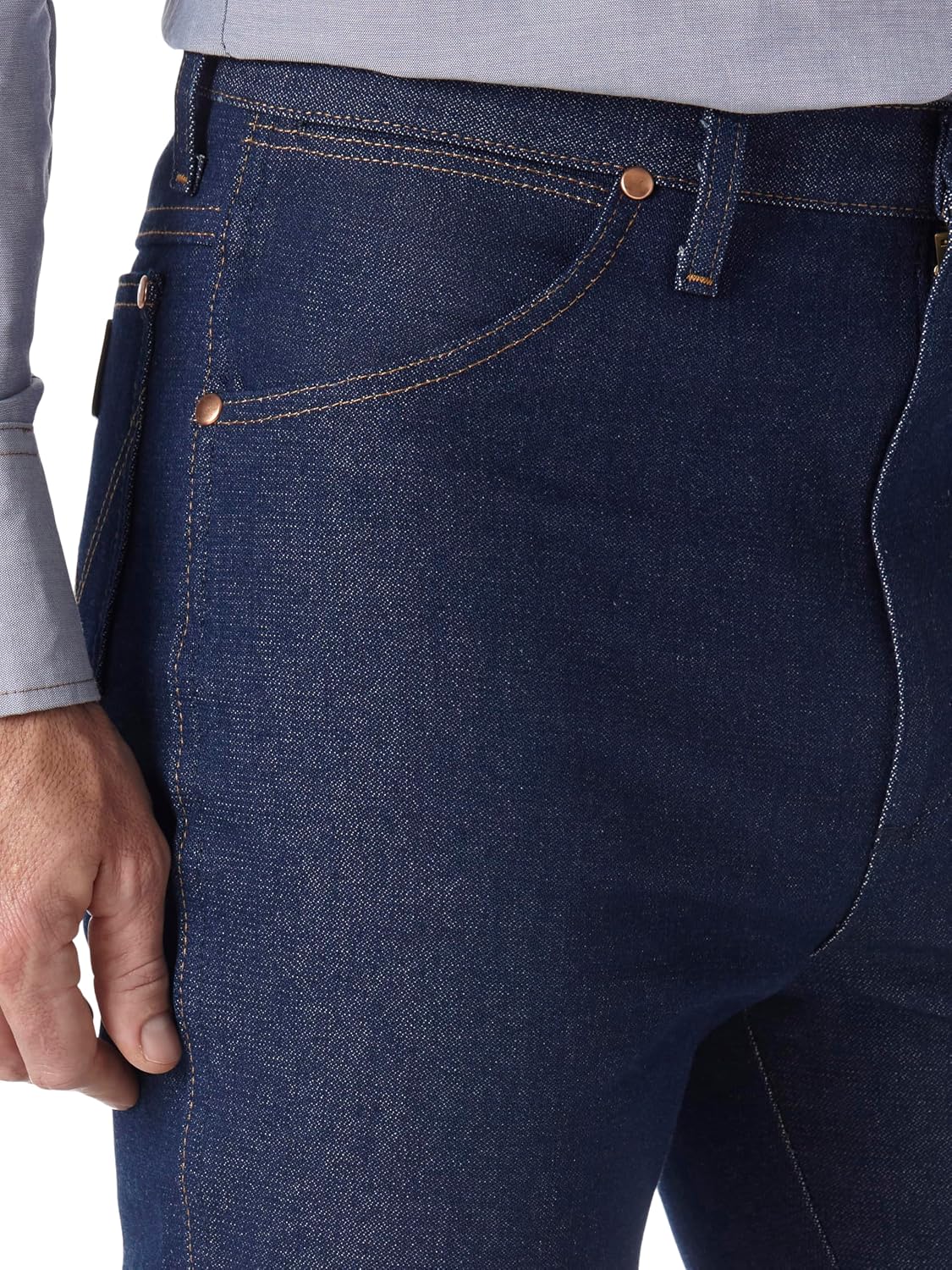 Detalle 2 de Wrangler 0936 Cowboy Cut Slim Fit-jeans för herr med klassisk femficksdesign