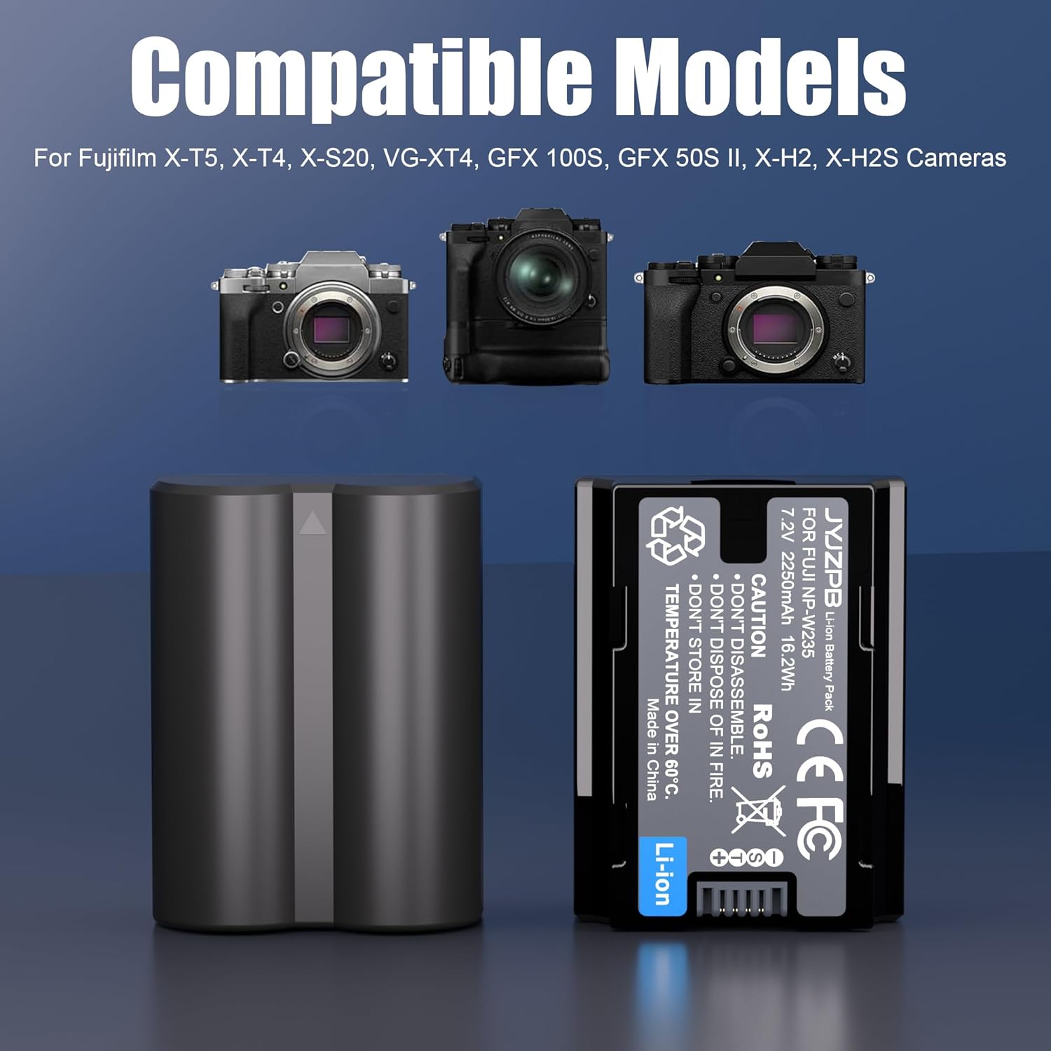 Detalle 2 de JYJZPB NP-W235 Battery & Dual Charger
