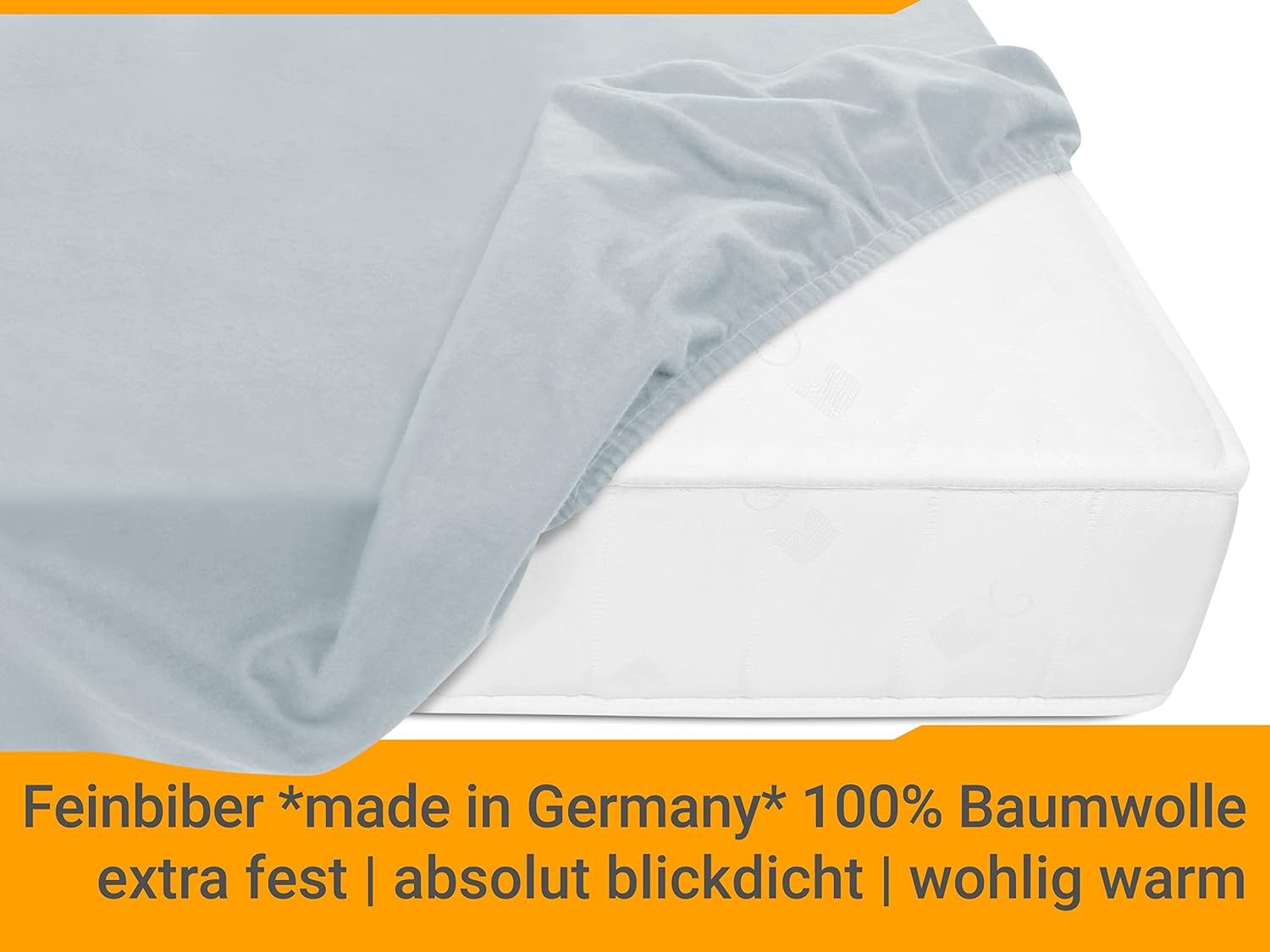 Thumbnail 3 de Npluseins Drap Housse 90x200 à 100x200 cm – Flanelle fine 100% coton, Allemagne, azur