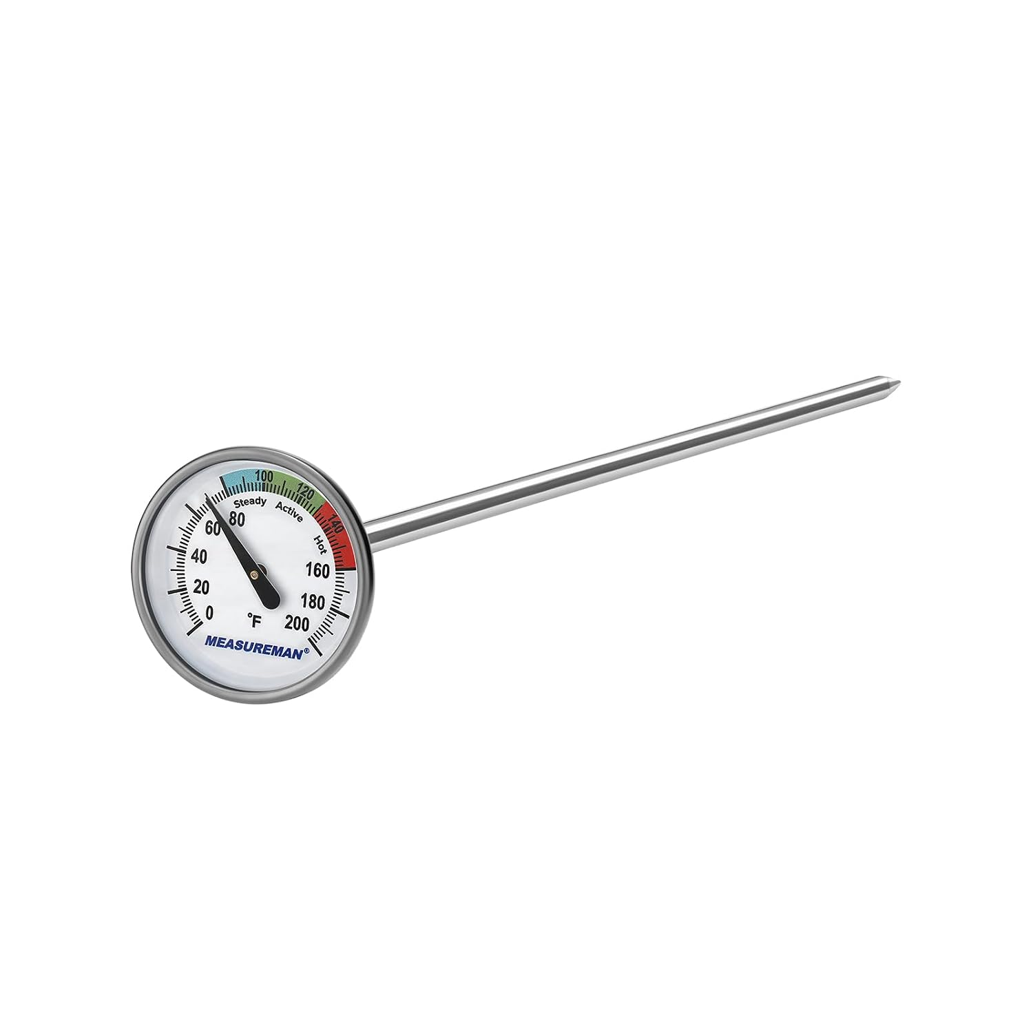 Detalle de MEASUREMAN MC072 Compost Thermometer, 16-Inch Probe, 1.75-Inch Dial, 0–200°F
