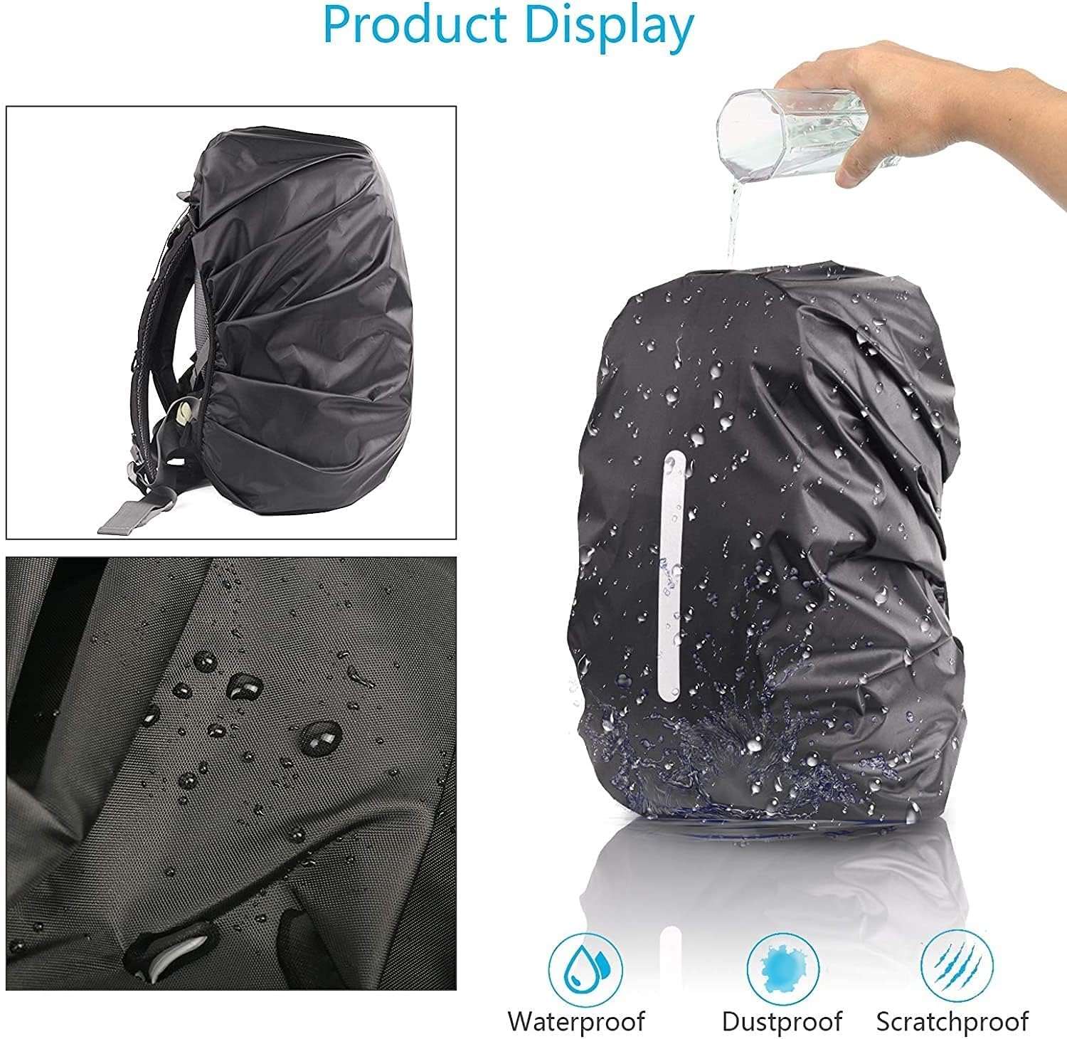 Detalle 2 de GUKOY Waterproof Rain Cover 56-70L