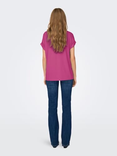 Detalle de ONLY Tops für Damen Basic Kurzarm Rundhals – Vielseitiges Basicshirt von ONLY
