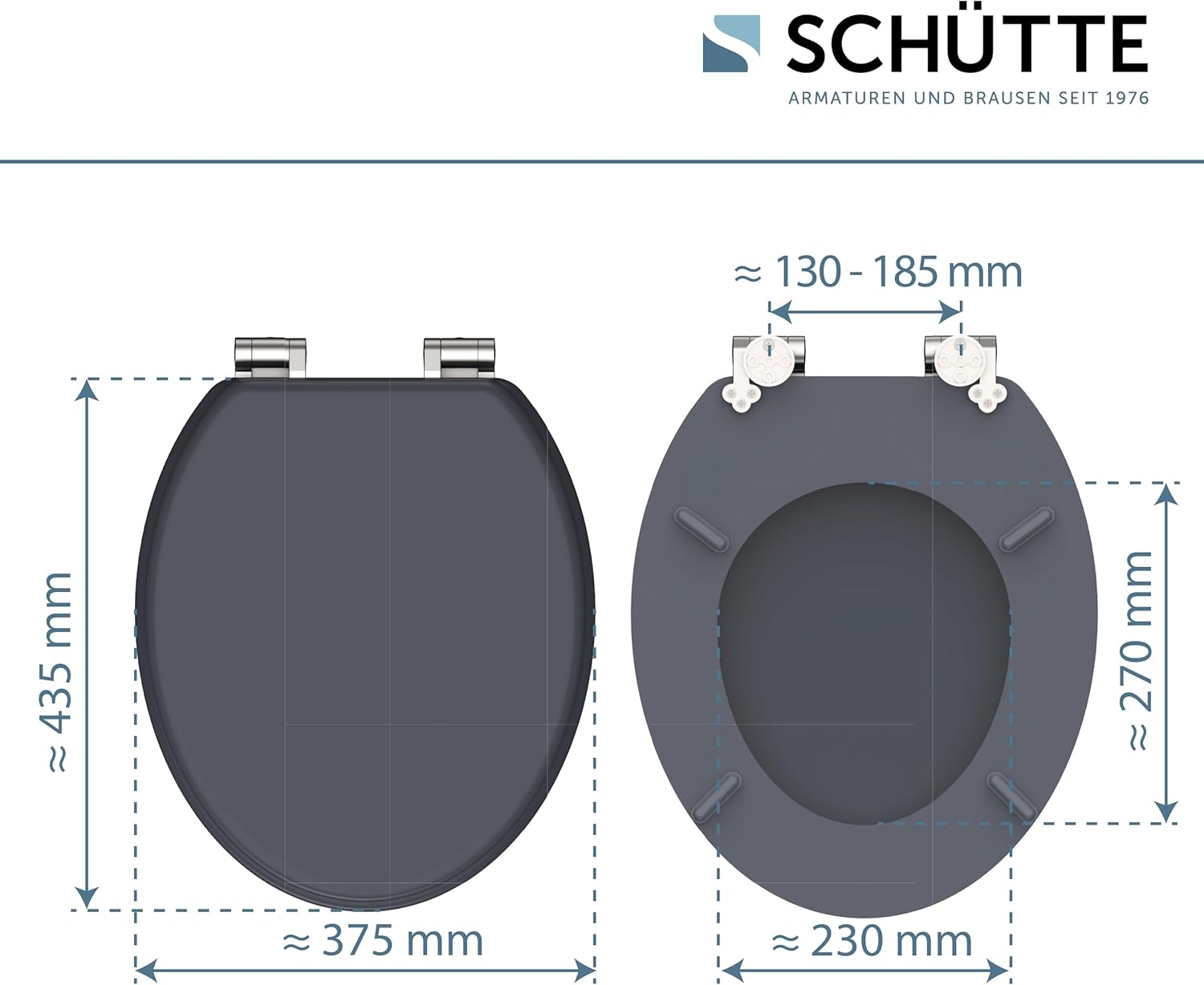 Thumbnail 5 de SCHÜTTE Cuvette Toilette Bois avec frein de chute – Abattant bois gris, MDF résistant