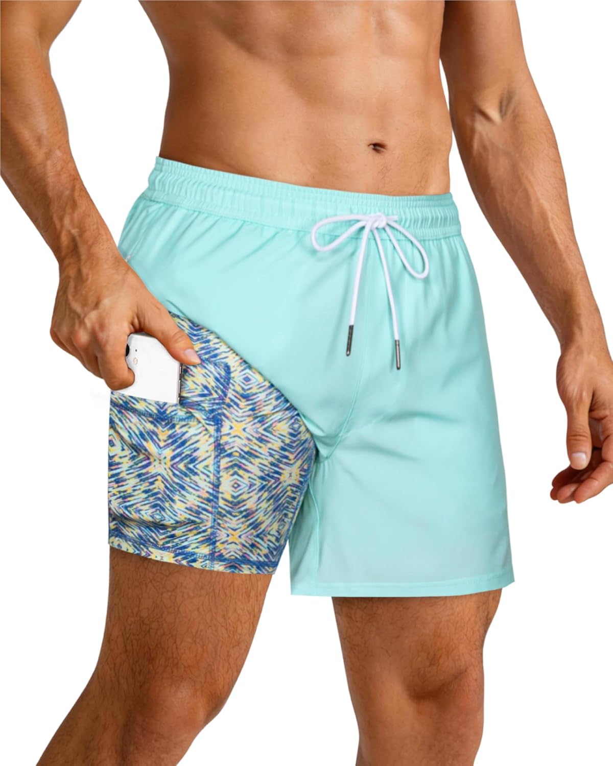 Thumbnail 1 de SURF CUZ Men's Swim Trunks with Compression Liner and Zipper Pockets