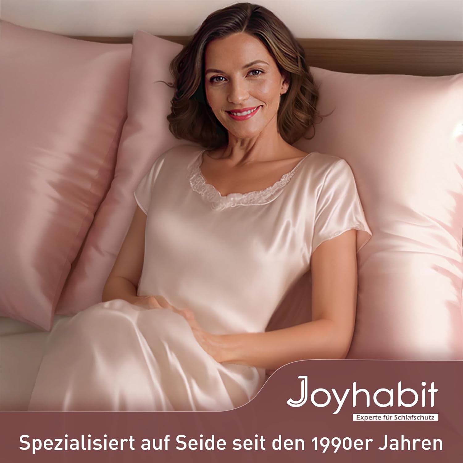 Thumbnail 6 de Joyhabit Seidenkissenbezug 80x80 „Lotus“ (16MM) aus 100% Bio-Maulbeerseide
