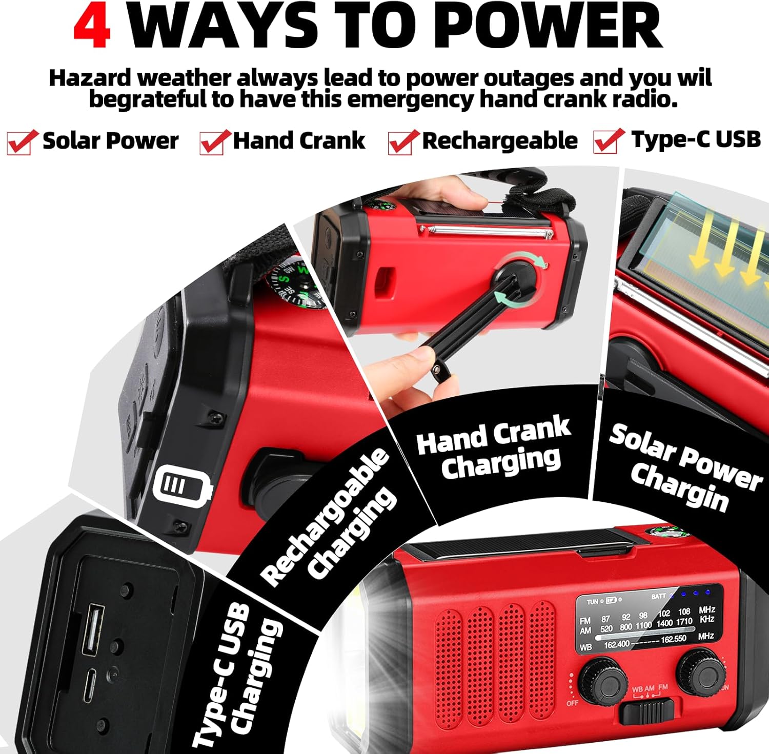 Thumbnail 4 de QAUYYW Emergency Weather Radio NOAA AM/FM