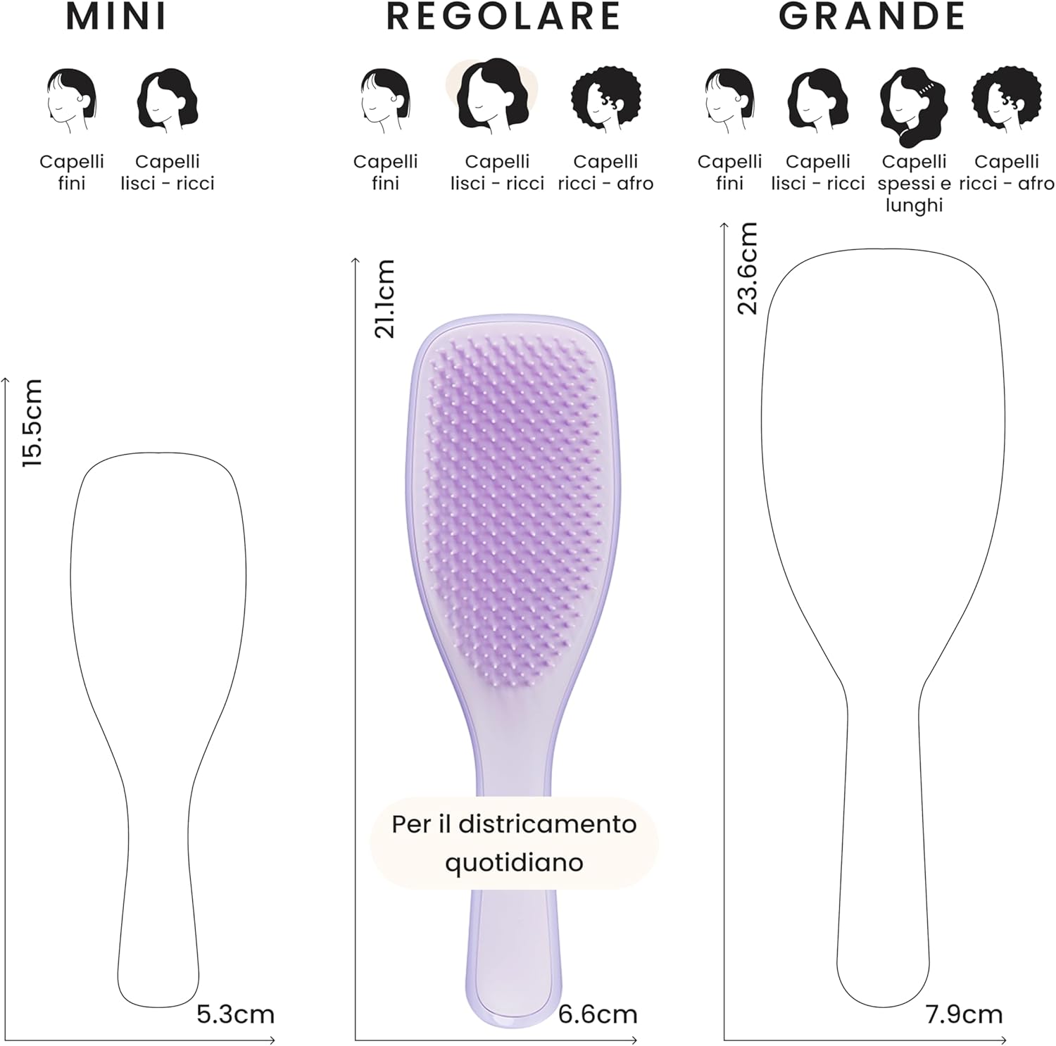 Thumbnail 2 de Tangle Teezer Fini e Fragili Ultimate Detangler – Spazzola delicata per capelli colorati, fini e sottili (Viola Ipnotico)