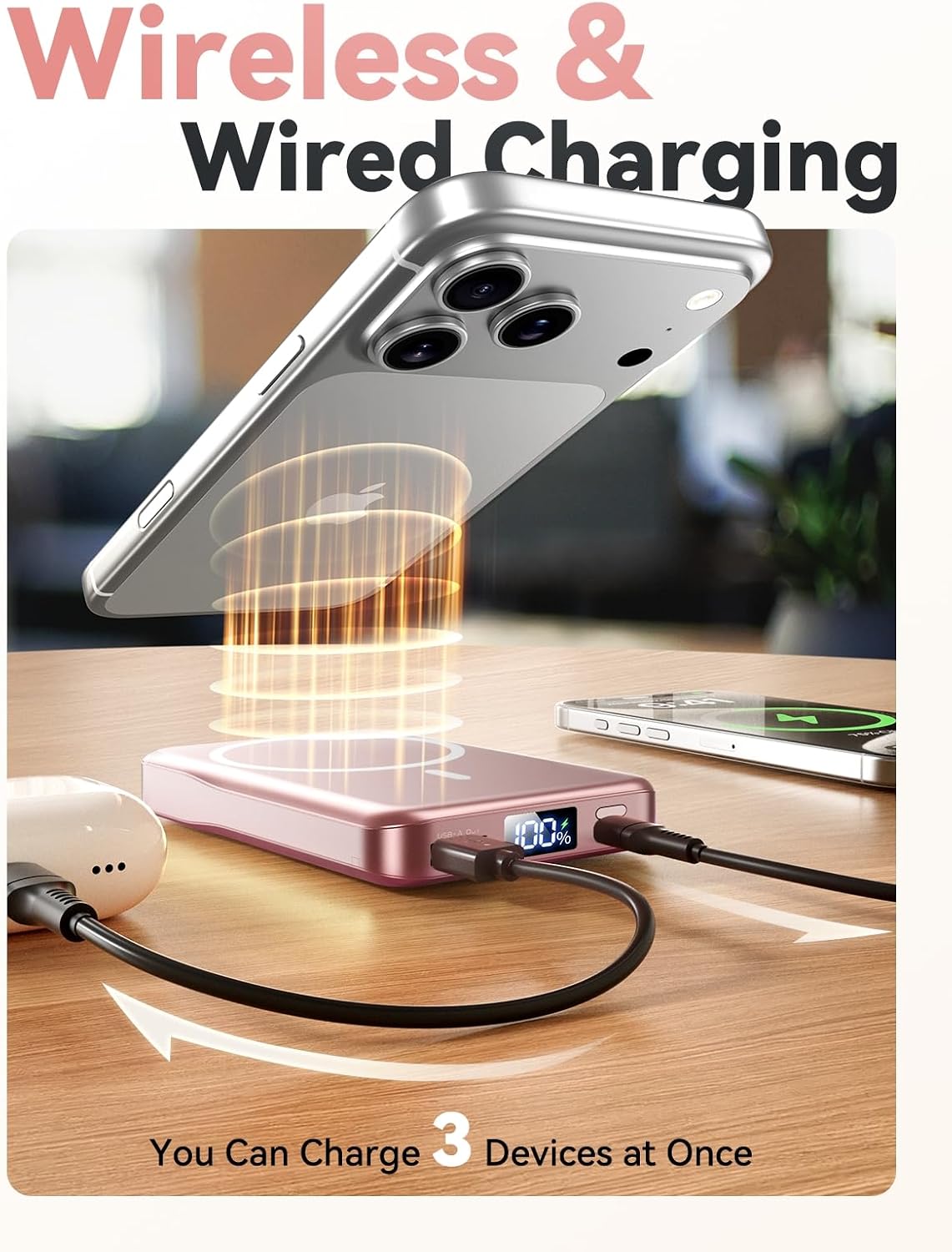 Detalle de Magnetic Portable Charger 10000mAh