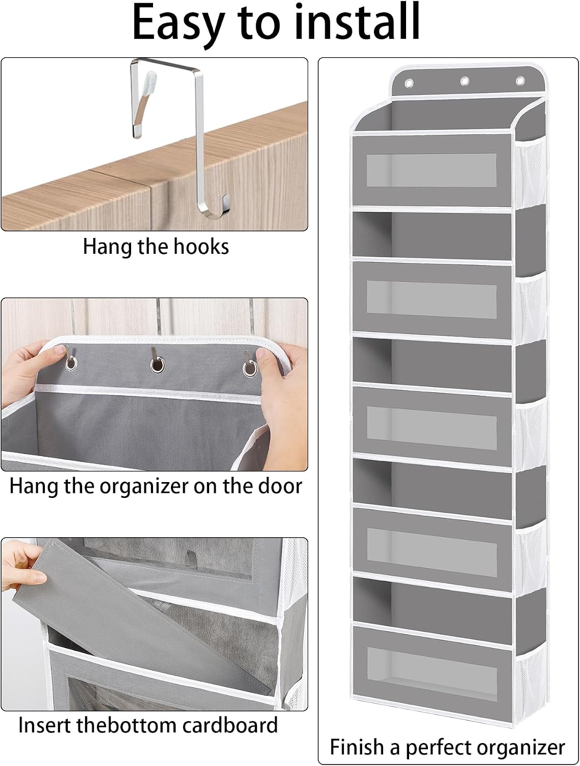 Detalle 2 de KYEVIS Over The Door Organizer 5-shelf with 10 pockets